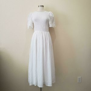 Princess Polly JAYLA MIDI DRESS WHITE used size 6